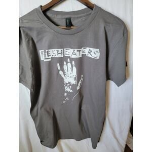the Flesheaters    band   t shirt size large asphalt gray